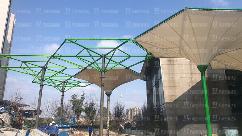 五鄉地鐵站傘狀PTFE膜結構工程