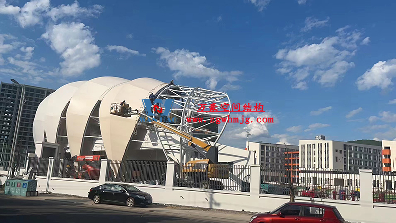 龍泉市體育場鋼膜結構工程完工 龍泉市體育場鋼膜結構工程完工