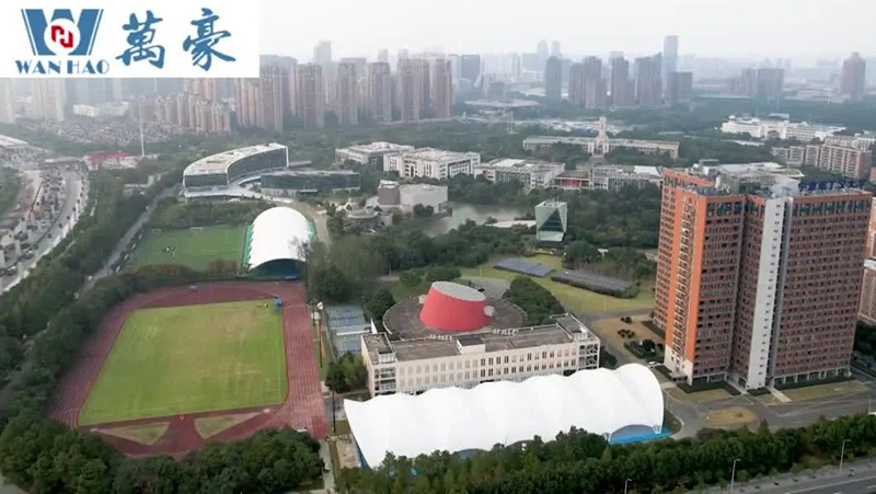萬豪制造-寧波諾丁漢大學籃球場、網球場膜結構頂棚