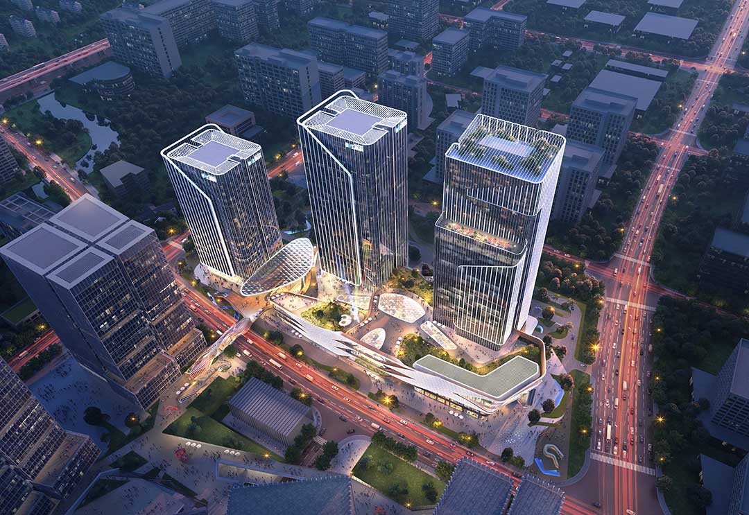 上海集成電路設(shè)計產(chǎn)業(yè)園 ETFE 氣枕膜結(jié)構(gòu)完美收官，點亮張江 
